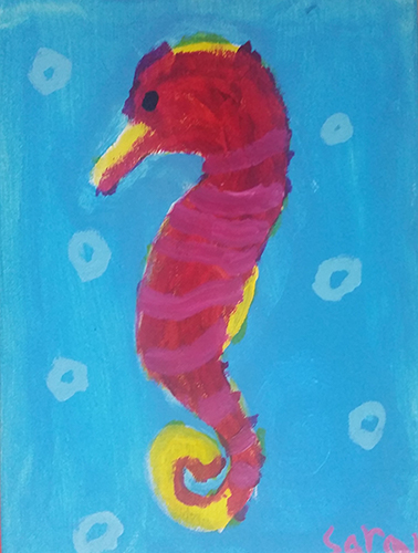 Student Art Seahorse